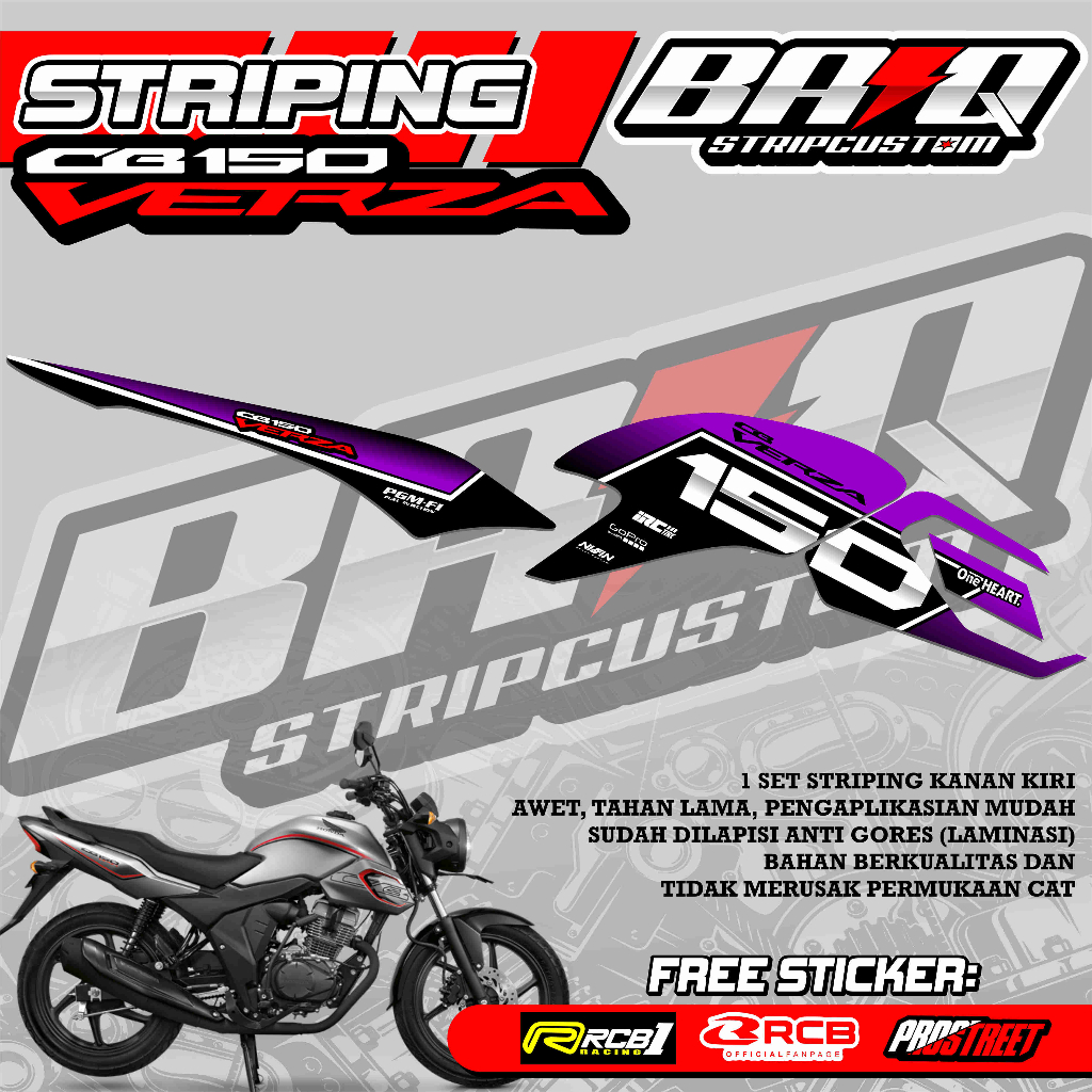 STICKER STRIPING CB 150 VERZA - STRIPING CB 150 VERZA PREMIUM GRAFIK 05