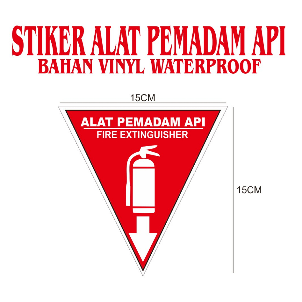 

stiker sign K3 rambu safety segitiga APAR / stiker simbol APAR