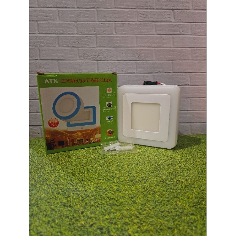 lampu ob panel LED ATN 2 warna putih kuning / putih biru bulat