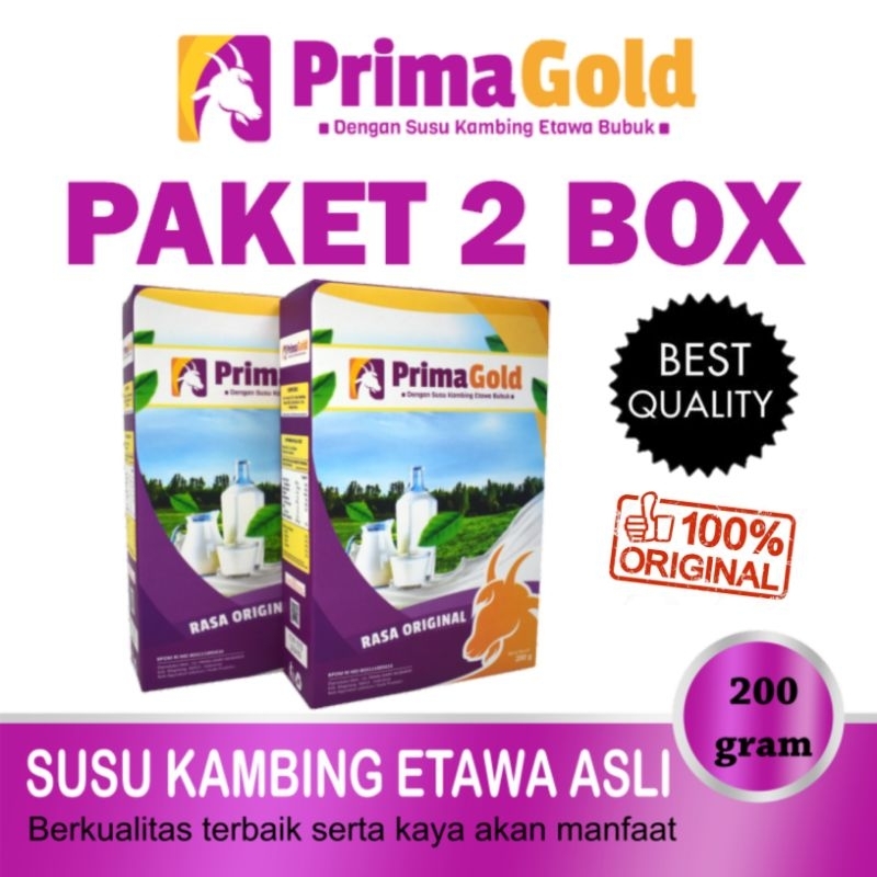

Prima Gold Paket Lebih Murah 2 Box Susu Kambing Etawa Asli Original