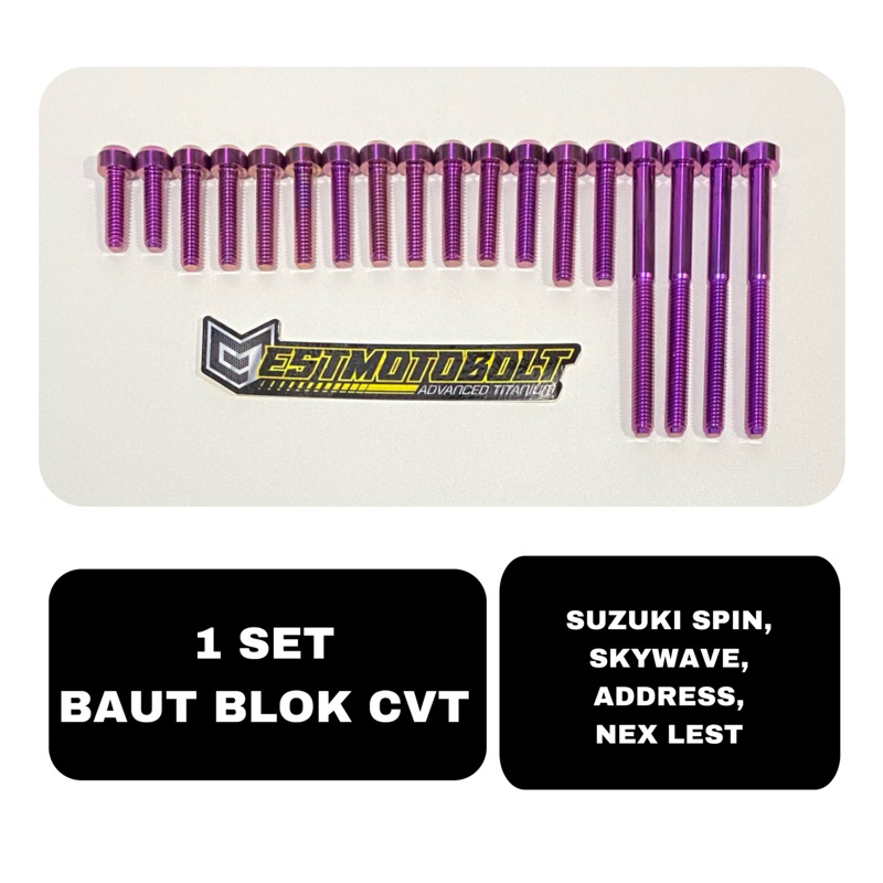 PAKET BAUT BLOK CVT SUZUKI
