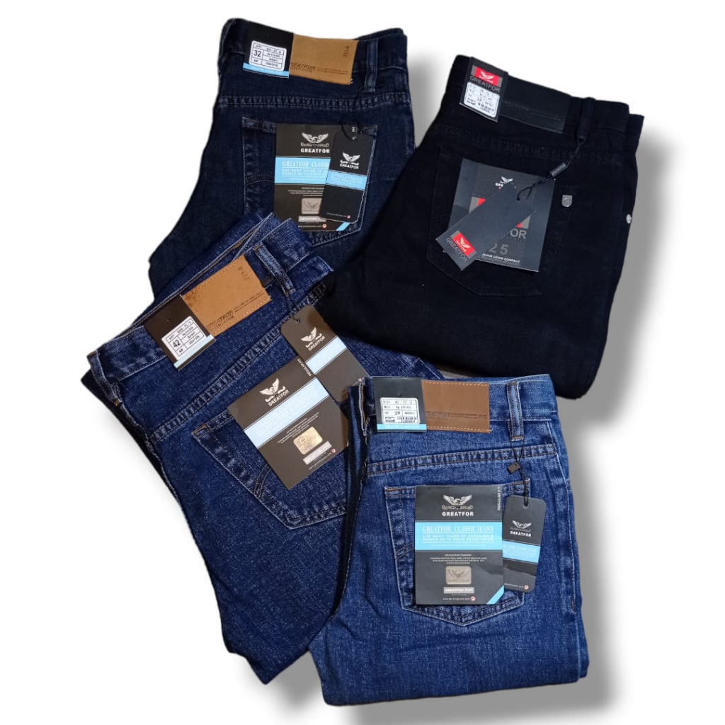 Geefstore Id Celana Panjang Pria Jeans Denim Standar Regular Original Greatfor Gf Limited Kualitas P