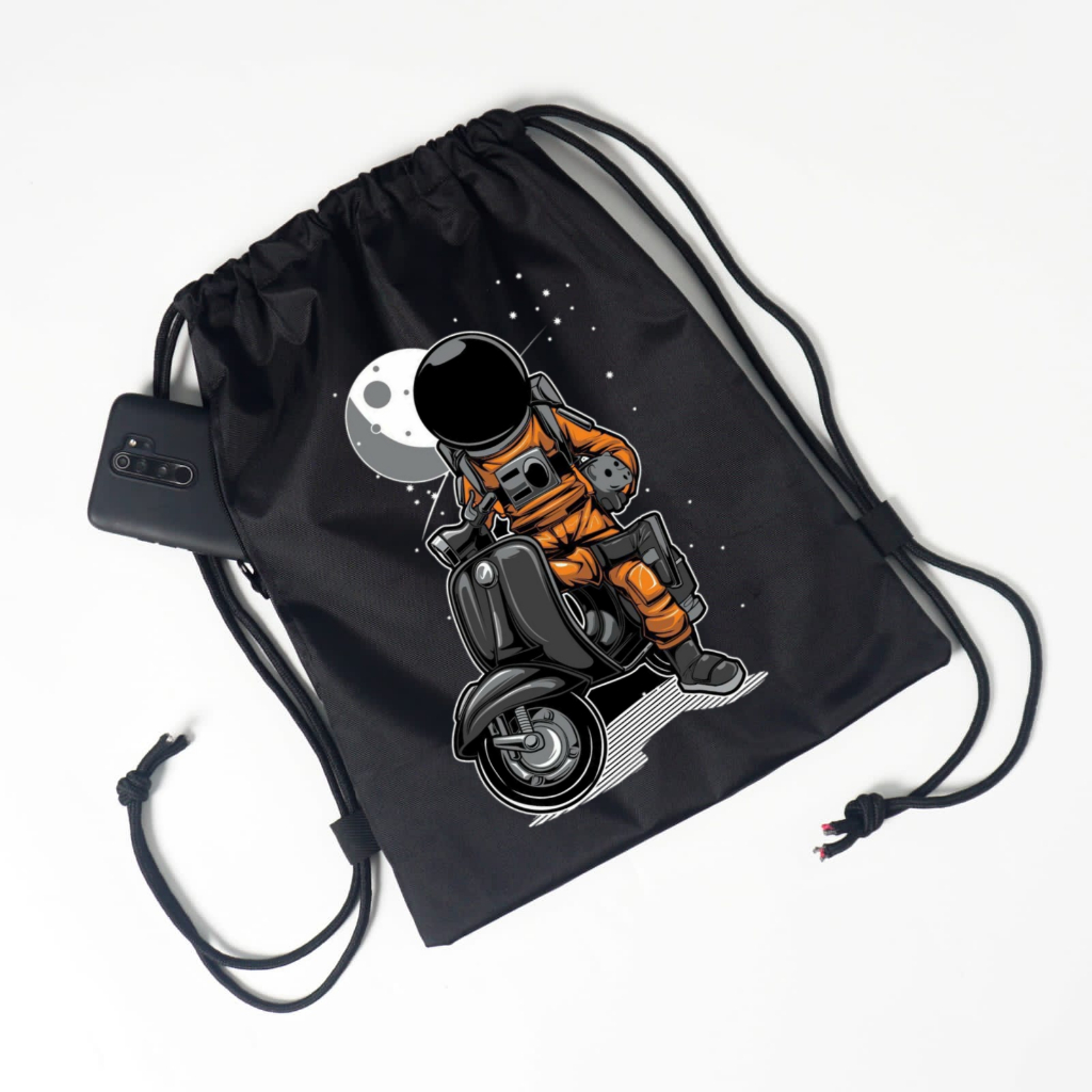 PURAMA | Tas Serut Pria Motif Astronot