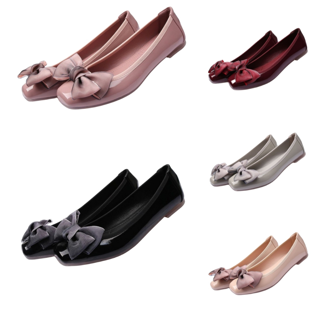 Impor Sepatu Wanita Flat Shoes Oxford+Kulit Pesta pernikahan
