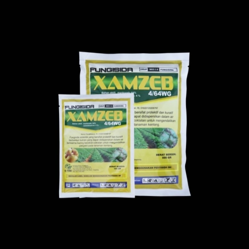 Fungisida XAMZEB 4/64WG 500Gr bahan aktif : metalaksil-m 4 %+ mancozeb 64%