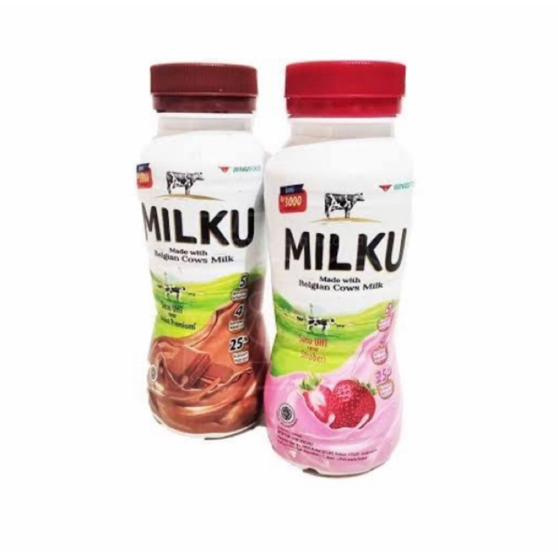 

SUSU MILKU UHT BOTOL WITH BELGIAN COWS MILK 200 ML COKLAT DAN STROBERI