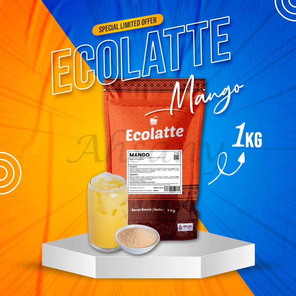 

Bubuk Minuman Mango Premium Powder Drink Aneka Rasa Ecolatte 1kg