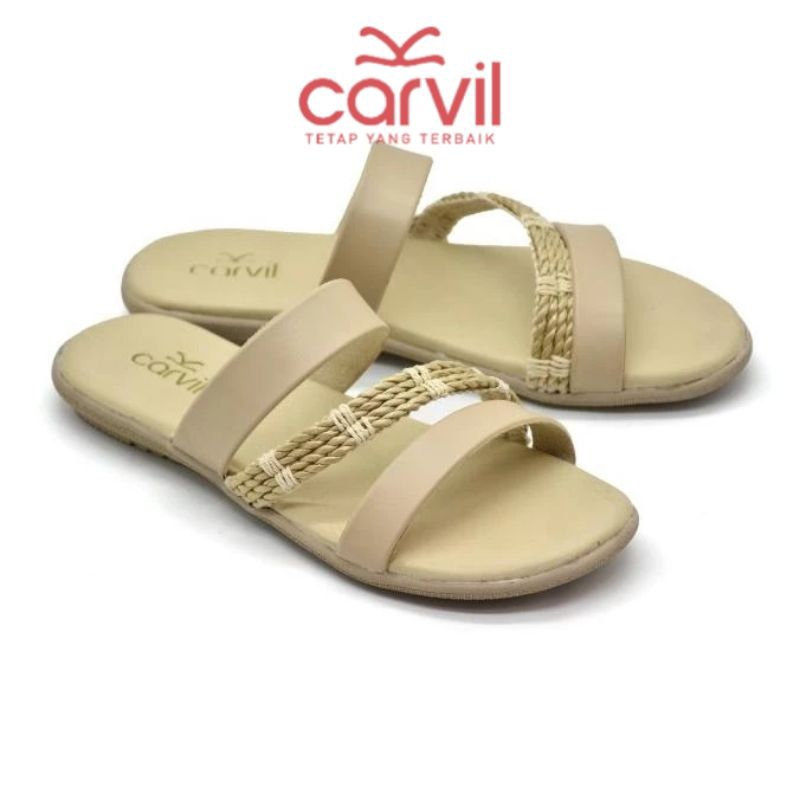 Carvil Sandal Wanita Sendal Casual Cewek Original Terbaru wedges