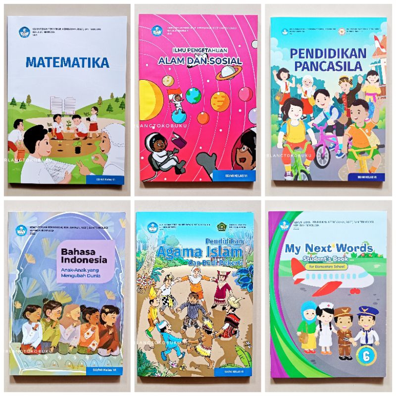 BUKU PAKET PELAJARAN KELAS 6 SD KURIKULUM MERDEKA MATEMATIKA IPAS BAHASA INDONESIA INGGRIS AGAMA ISL