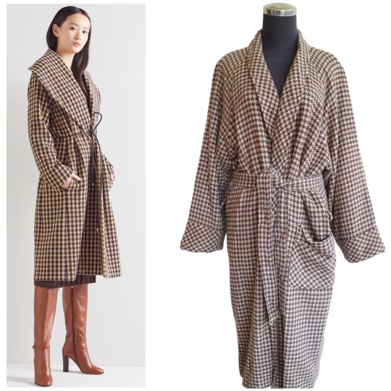 Women coat houndstooth