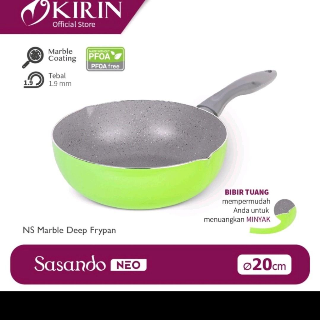 TEFLON DEEP FRYPAN KIRIN SASANDO NEO UK 20 CM, 22 CM