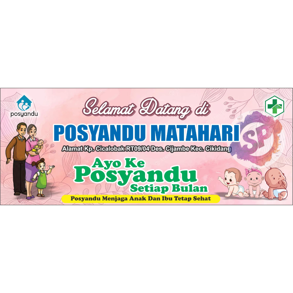 Banner Spanduk Selamat Datang di Posyandu Custom