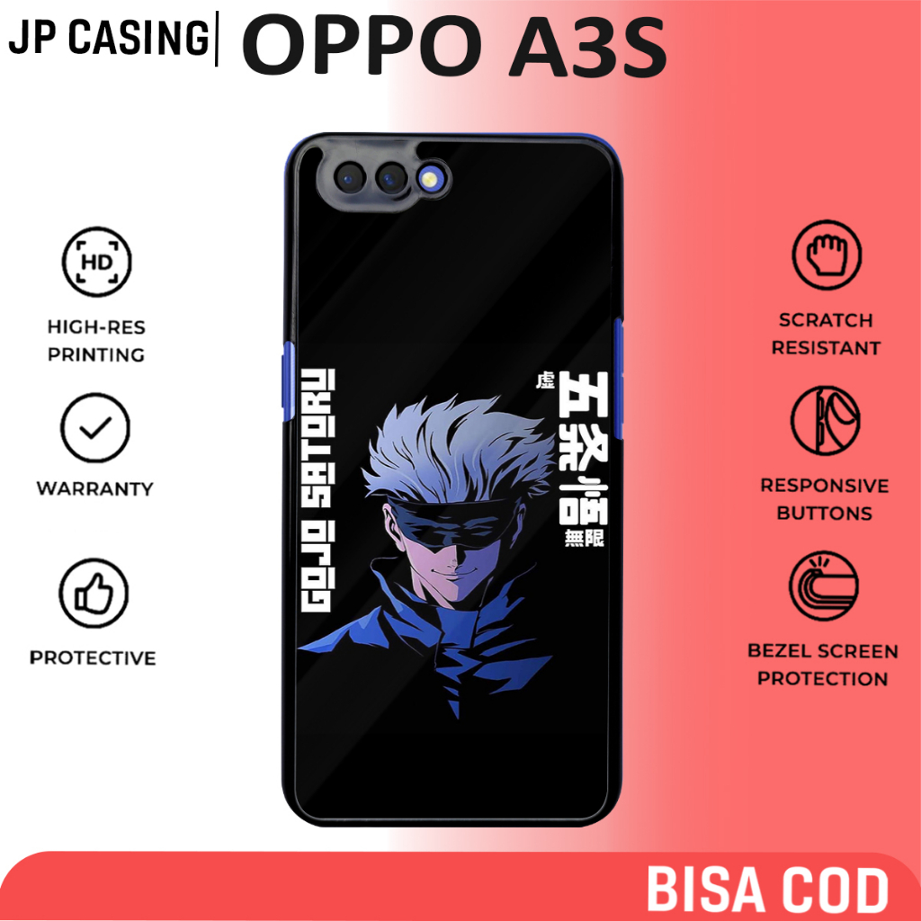 case oppo a3s terbaru motif aesthetic anime jujutsu kaisen keren cute casing cewek hp mewah bahan so