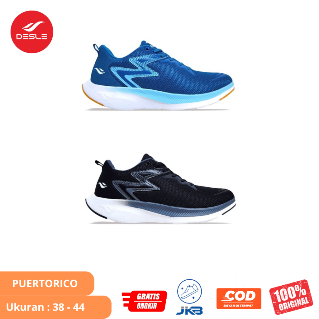 Sepatu Sneakers Unisex Desle  PUERTO RICO Original - Sepatu Running/Olahraga Desle