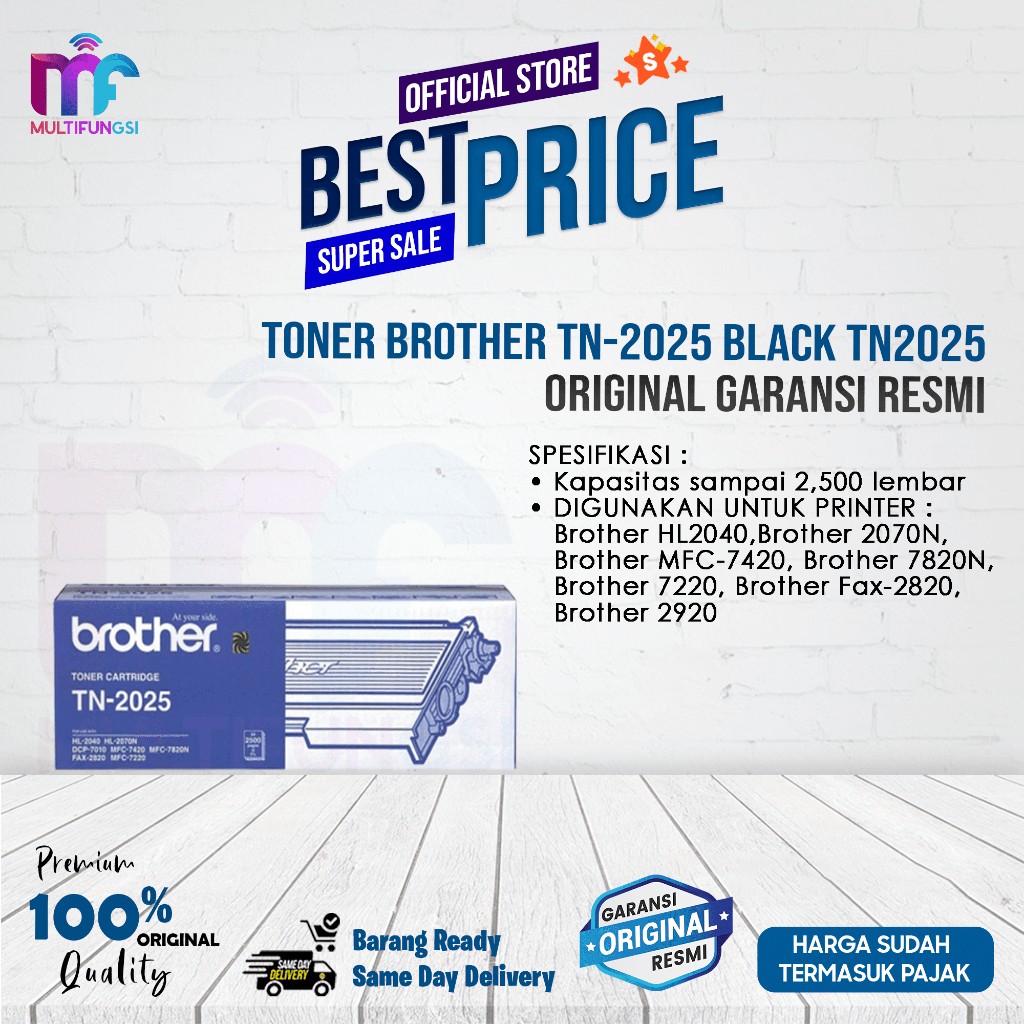 Toner Brother TN-2025 Black TN2025 Original