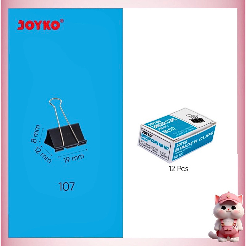 

N112 Penjepit Kertas/Binder Klip/Binder Clip No.107 Joyko