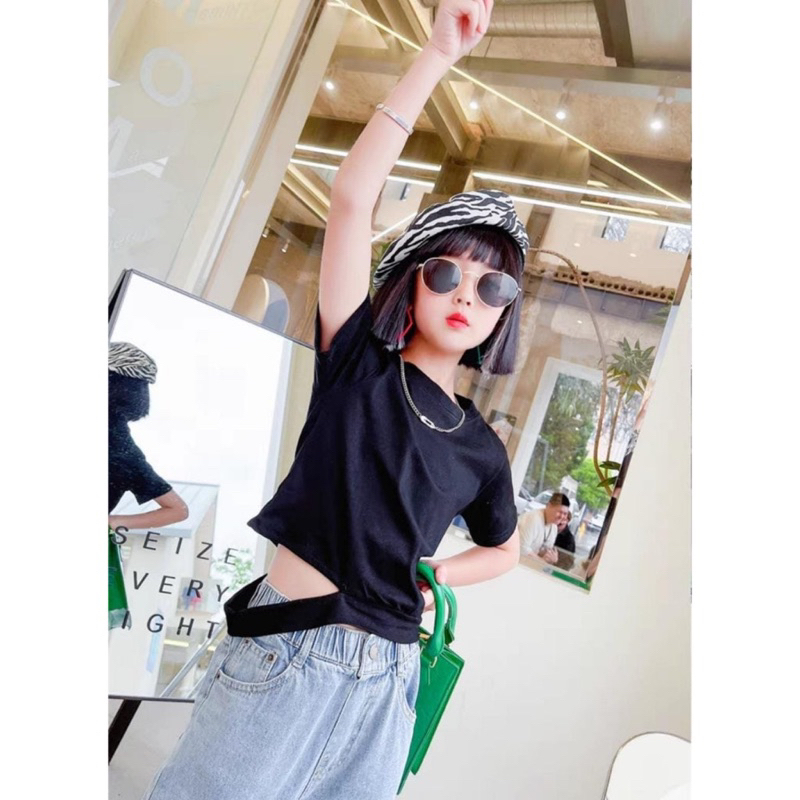 Baju Crop Top Anak Import 4-14thn/Crop Top Anak Tanggung/ Baju Crop Top anak Import