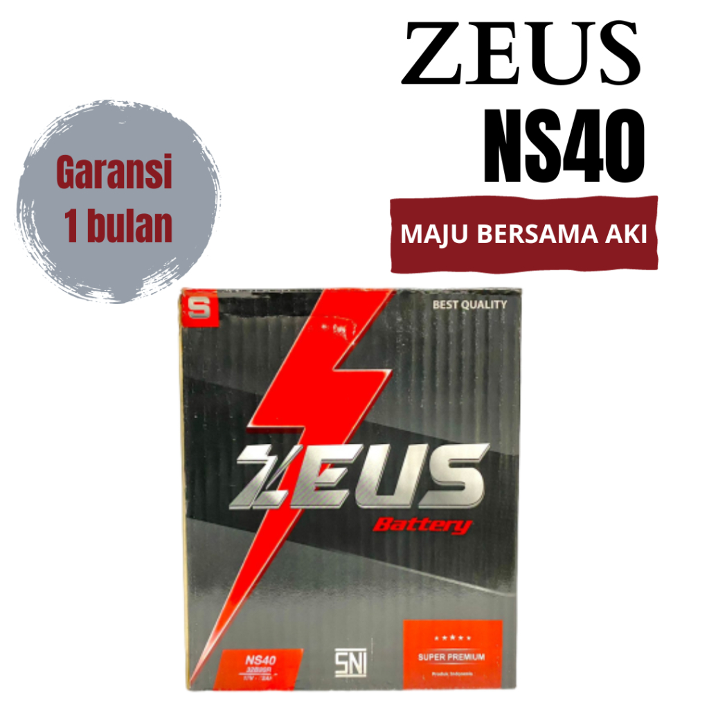 Aki Grand Max, Luxio, Feroza Zeus NS40 32B20R Extra Power Accu Basah
