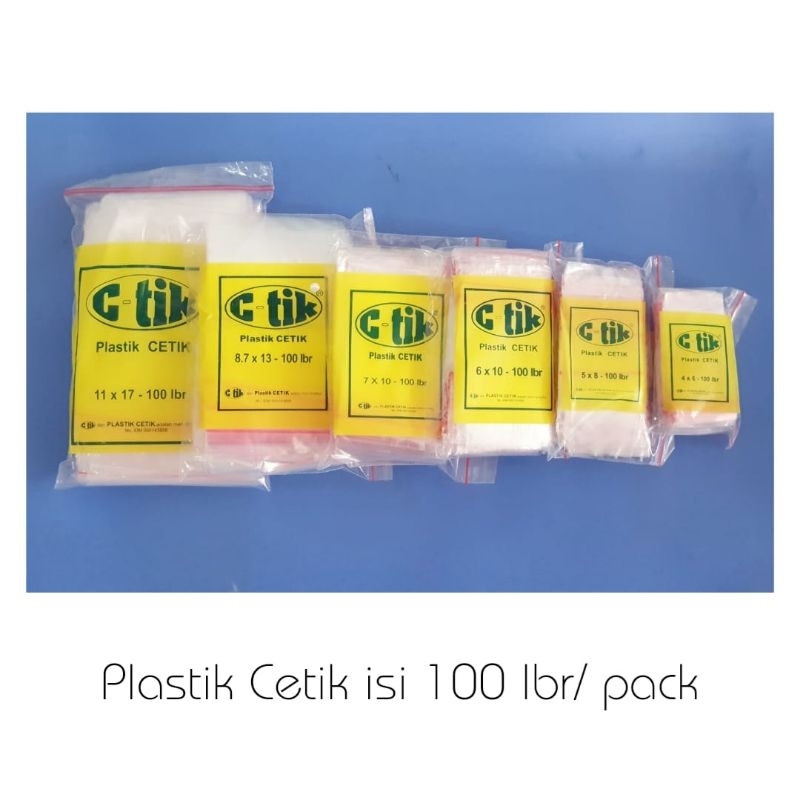 

Plastik Klip C-Tik / Plastik Ziplock Bening. Isi 100 pcs
