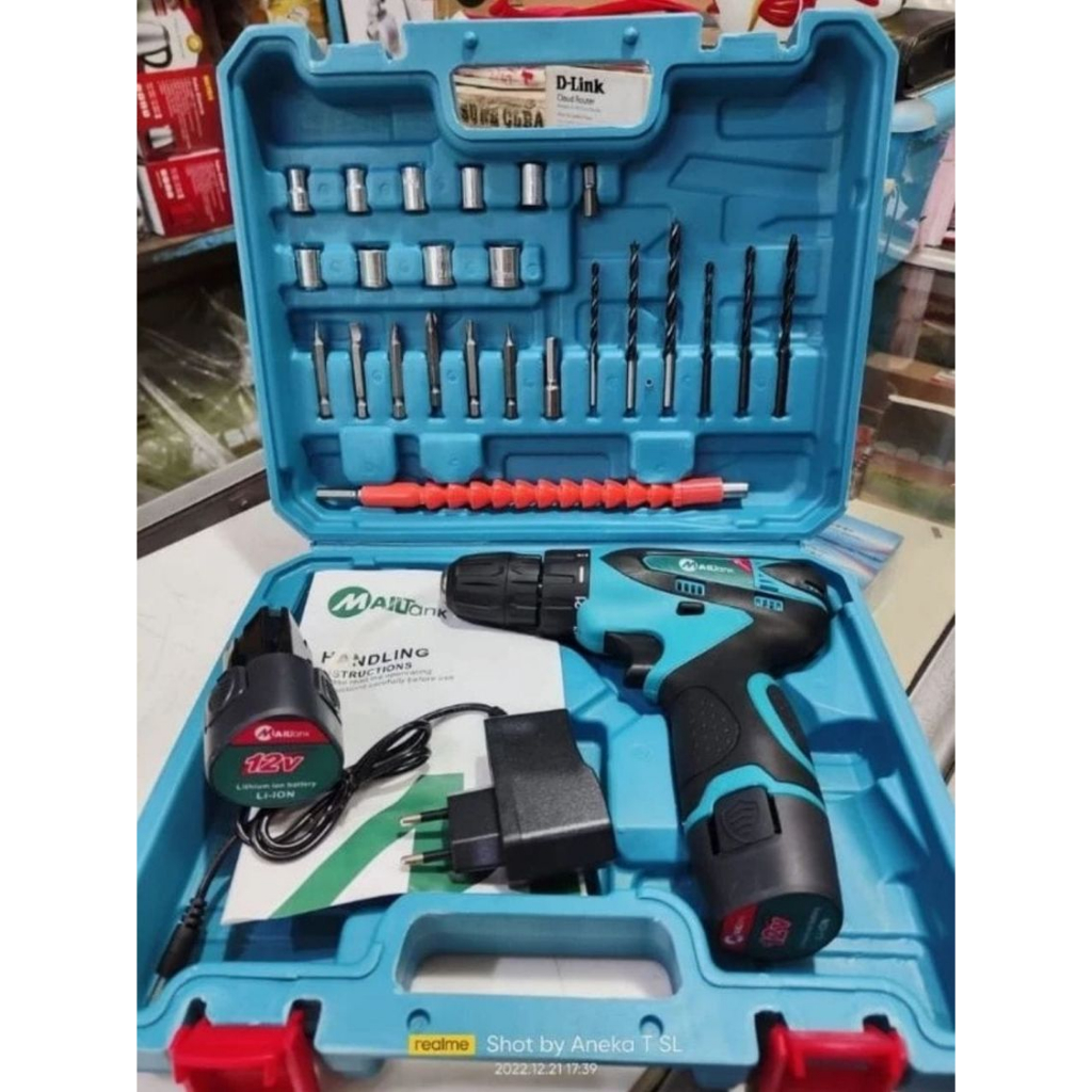 MESIN BOR CORDLESS DRILL SH191 12V MAILTANK