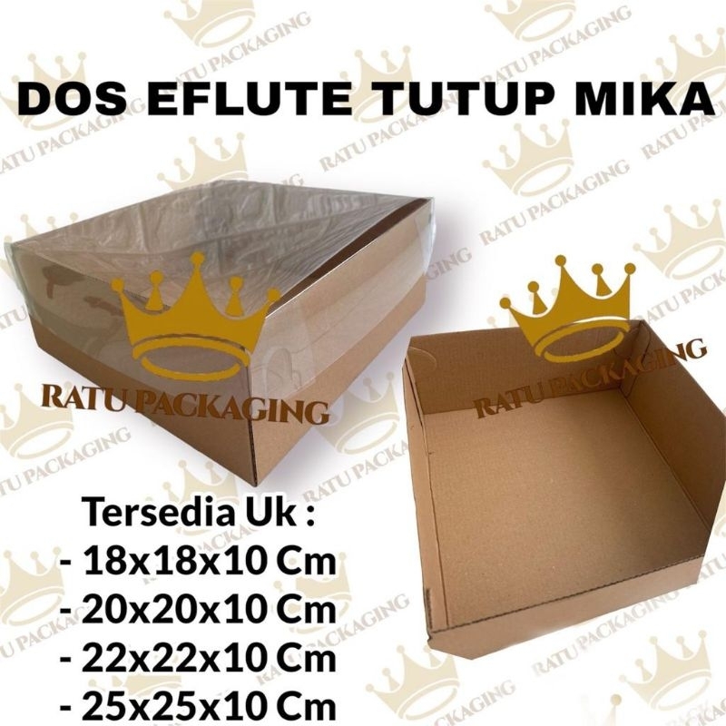 

[10PCS] RATU | Dos EFLUTE TEBAL TUTUP MIKA FULL Karton Box Kotak Hampers Souvenir