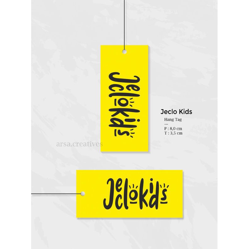 

Hangtag Minimalis 3,5x8 cm - tag baju murah - tag baju