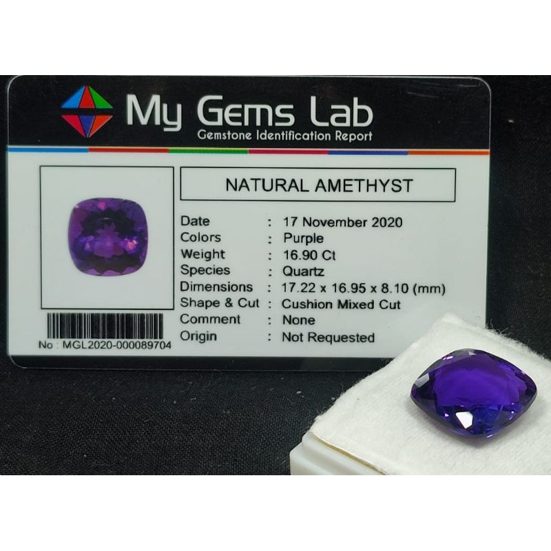 BATU KECUBUNG AMETHYST ASLI NATURAL TOP QUALITY LENGKAP DENGAN SERTIFIKAT LAB