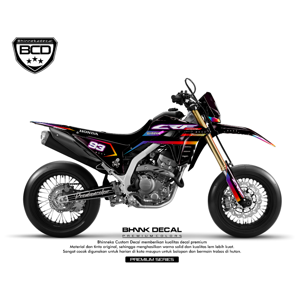 DECAL STICKER CRF 250L 2023 - RAINBOW GRADATION