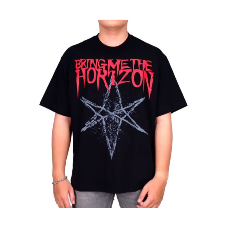T SHIRT BRING ME THE HORIZON TOUR KAOS BMTH OVERSIZE T SHIRT BMTH BAND BOOTLEG KAOS BAND