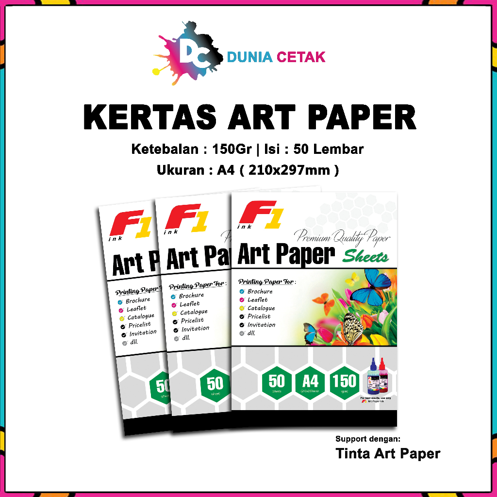 

Sy KERTAS ART PAPER F1 A4 - A3 ISI 50 LEMBAR