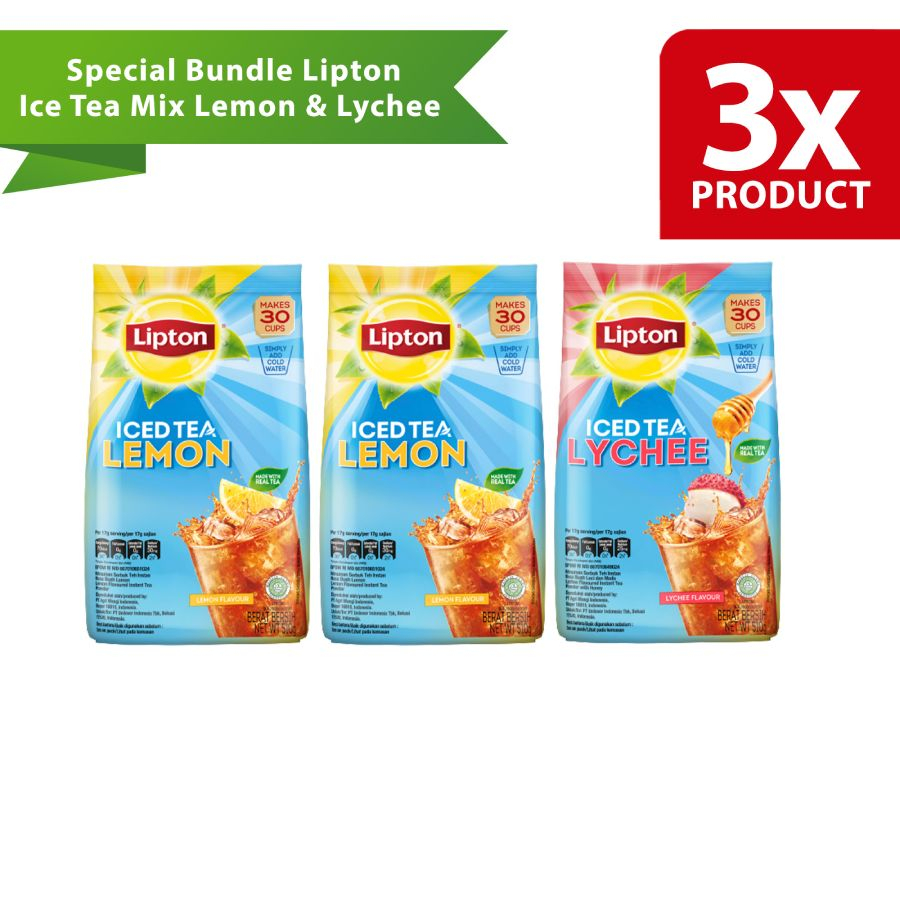 

Special Bundle Lipton Ice Tea Mix Lemon & Lychee 510g