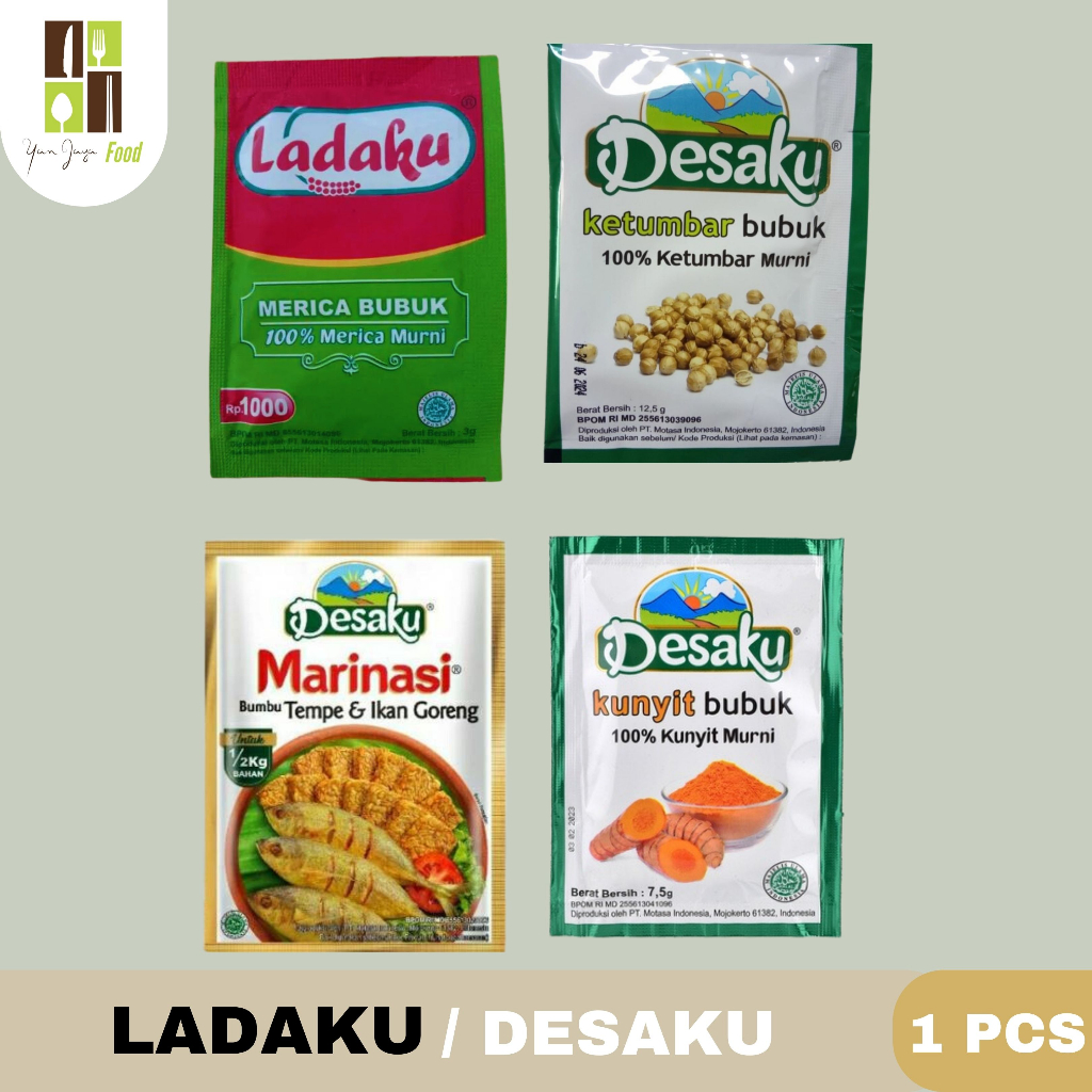 

Ladaku Merica Bubuk / Desaku Ketumbar Bubuk / Bumbu Marinasi / Kunyit Bubuk 1 PCS