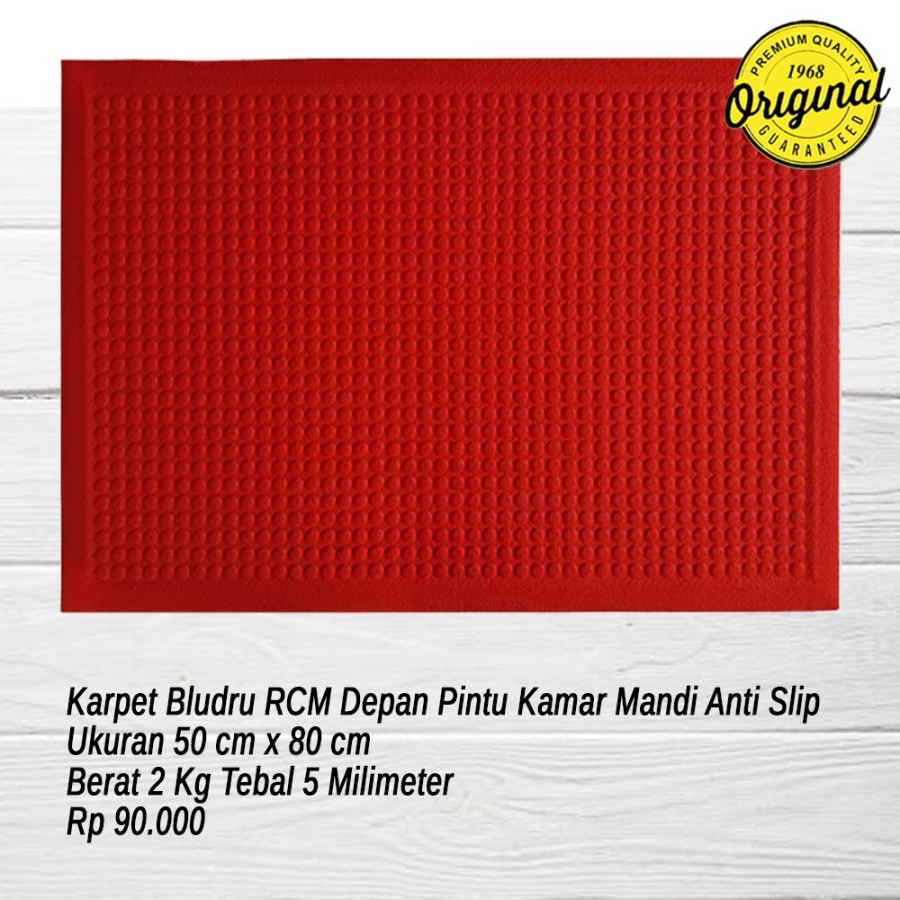KARPET BLUDRU RCM 50CM X 80CM ANTISLIP TEBAL 5MM