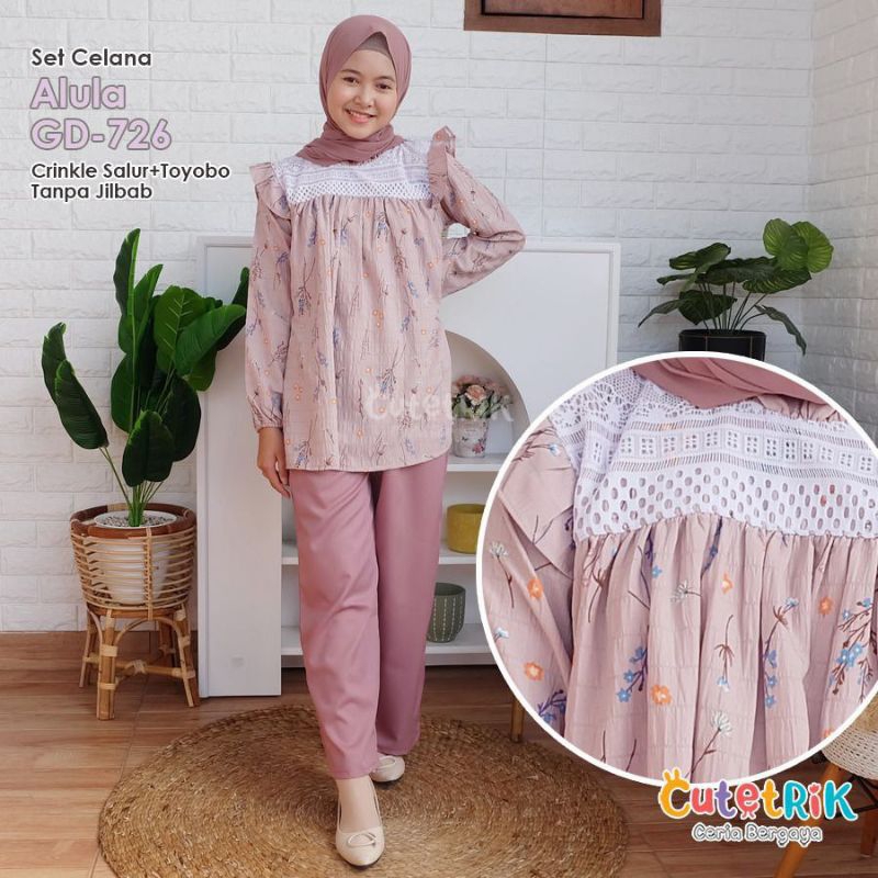 Cutetrik Setelan Tunik Anak Set Celana Anak Perempuan Remaja