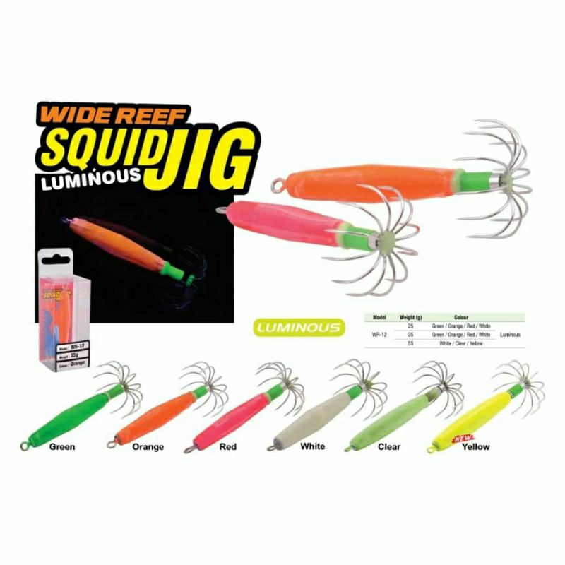 WIDE REEF SQUID JIG LUMINOUS SEAHAWK WR-12