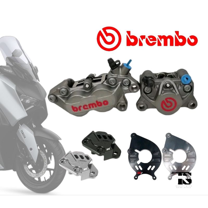 Kaliper 4 Piston Brembo 2 Piston Brembo Xmax Set Depan Belakang Brembo Xmax 4 Piston 2 Piston Grey
