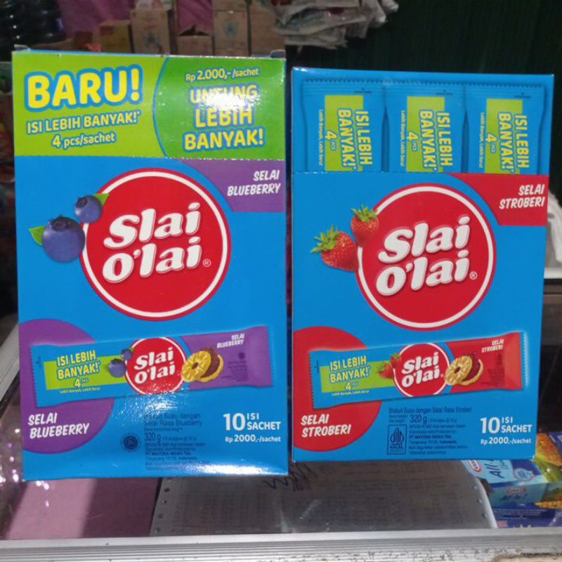 

Slai Olai isi 10bungkus_320gr_Strawberry/Blueberry_Mayora