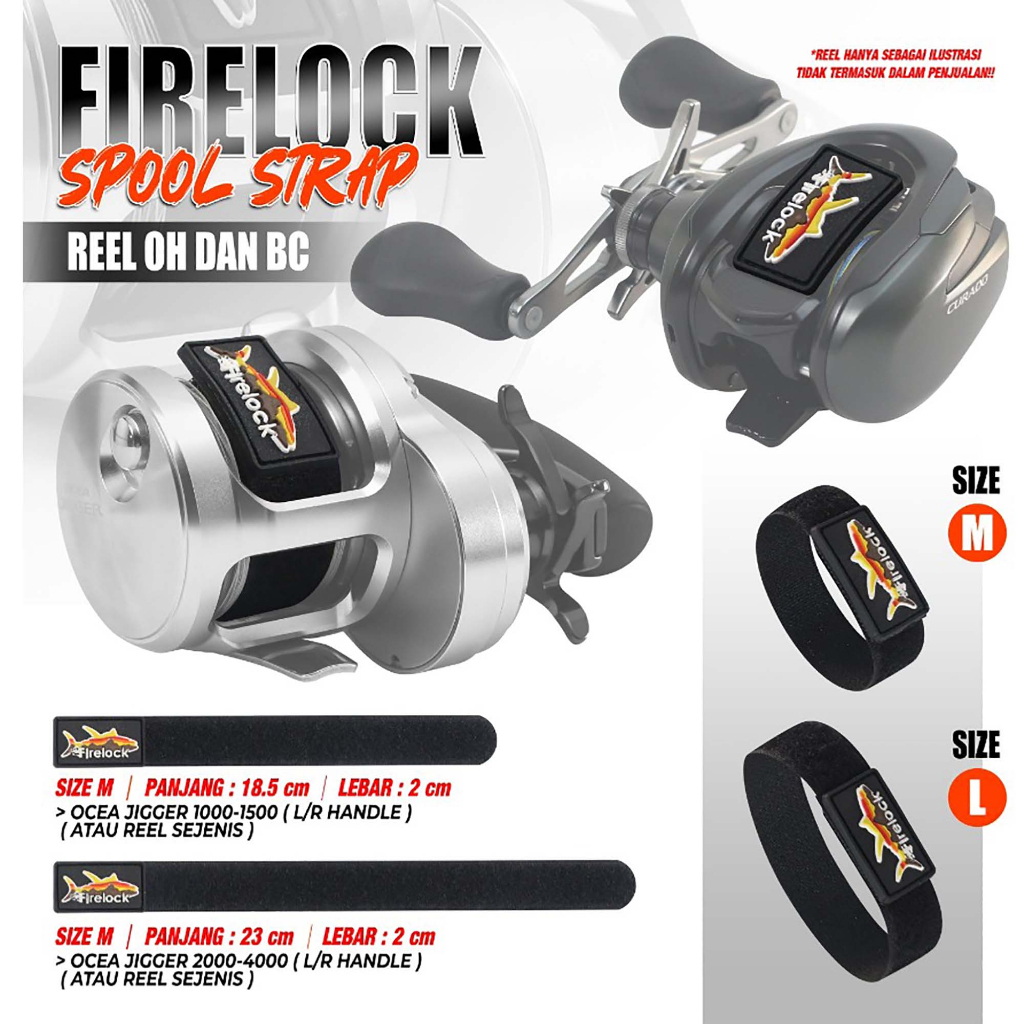 Pengikat Tali Pancing Spool Reel BC | Spool Strap Reel OH Over Head FireLock