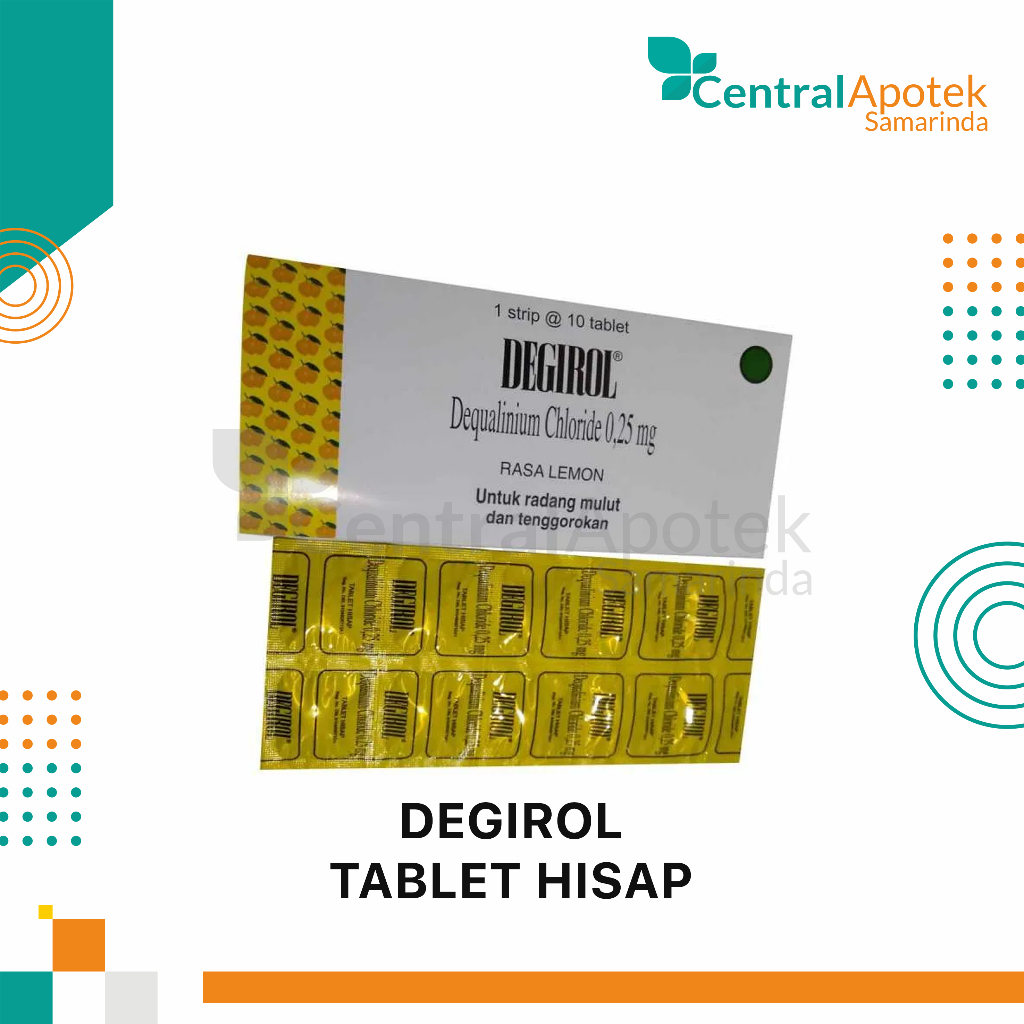 Degirol isi 10 Tablet Hisap/Strip / Tablet Pelega Tenggorokan / Tablet untuk Radang Tenggorokan / Ta