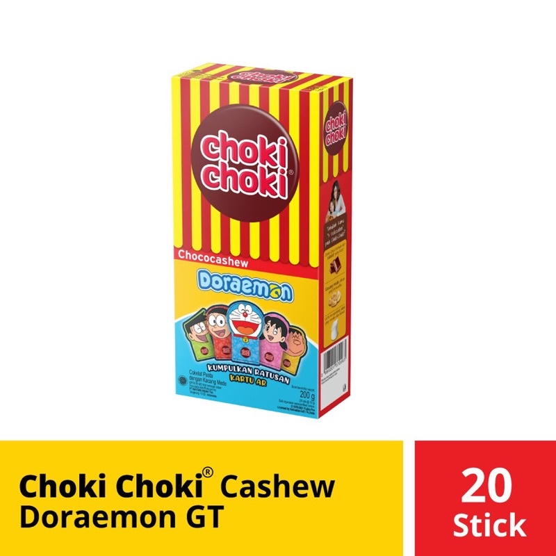 

Jajanan Jadul Coklat Stick Choki Choki Chococashew 1 Box (20 pcs)