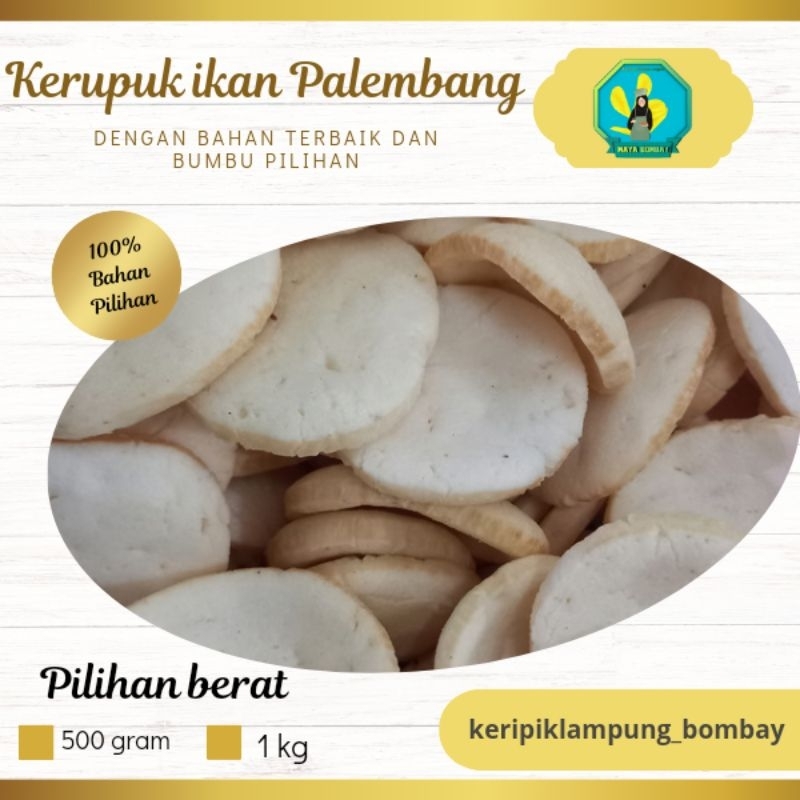 

kerupuk palembang/ kemplang palembang ikan tenggiri berat isi 1kg