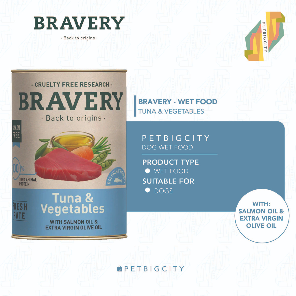 [PBC] Bravery Dog Wet Food Tuna & Vegetables - 290gr