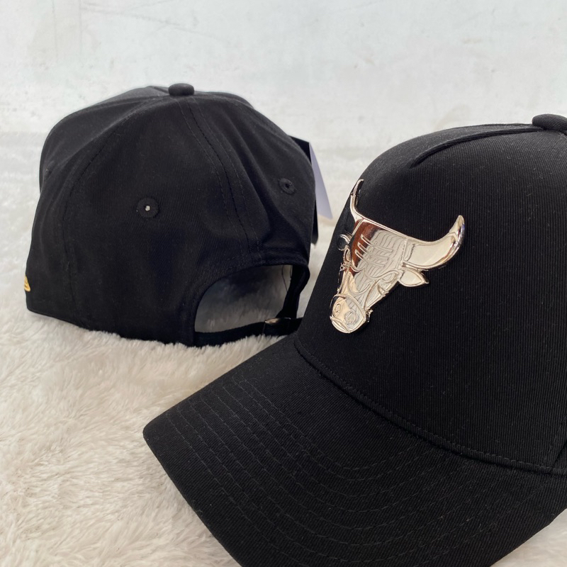 TOPI CHBHULLS HITAM LOGO SILVER BESI ORIGINAL PREMIUM