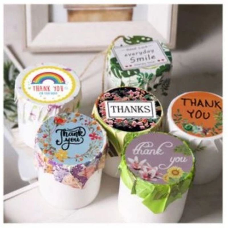 

Termurah lurr Sticker thankyou New 1 roll 500 pcs/sticker thankyou/sticker ampau/sticker terima