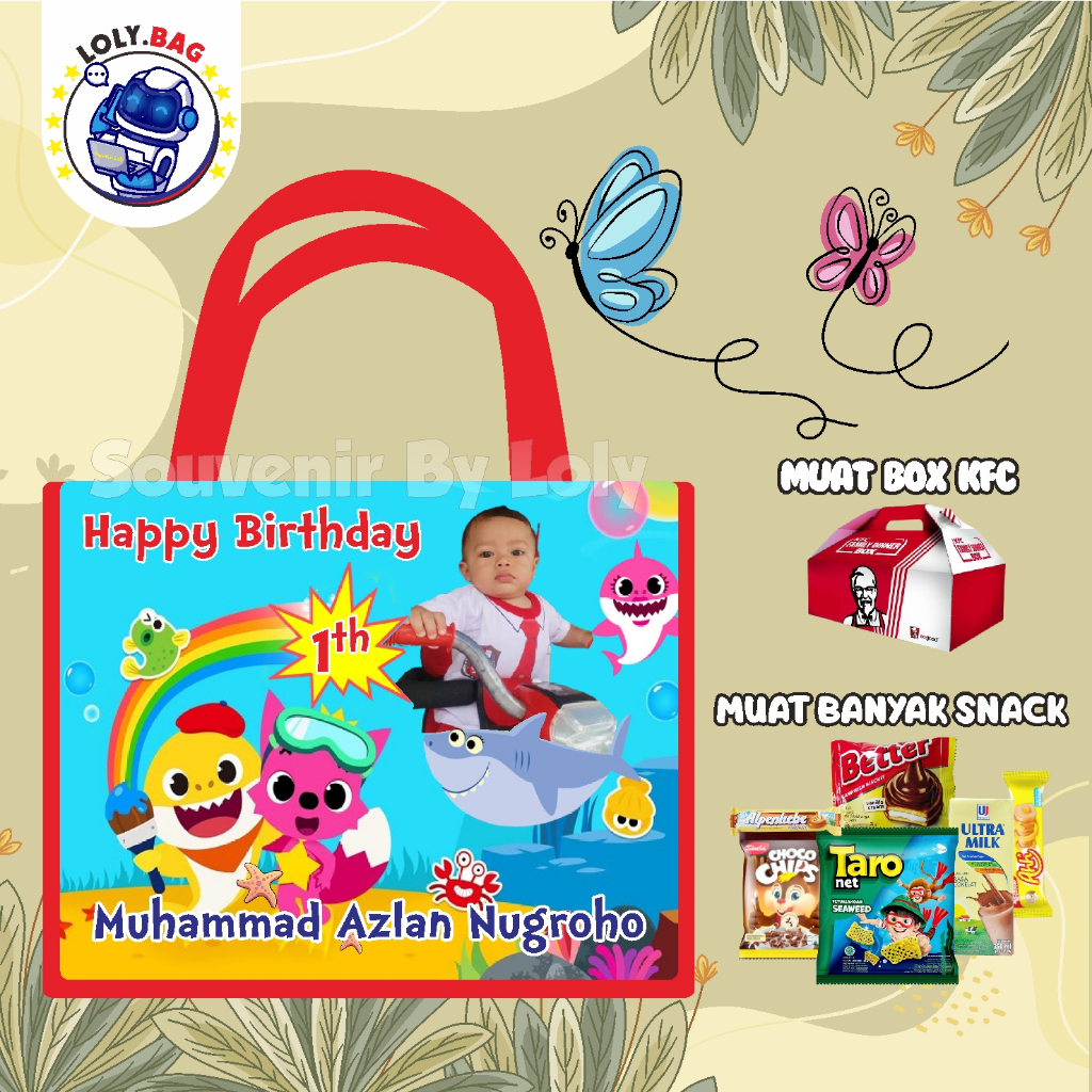 

GOODIE BAG TERLARIS TEMA BABYSHARK / ULTAH / SPUNBOND