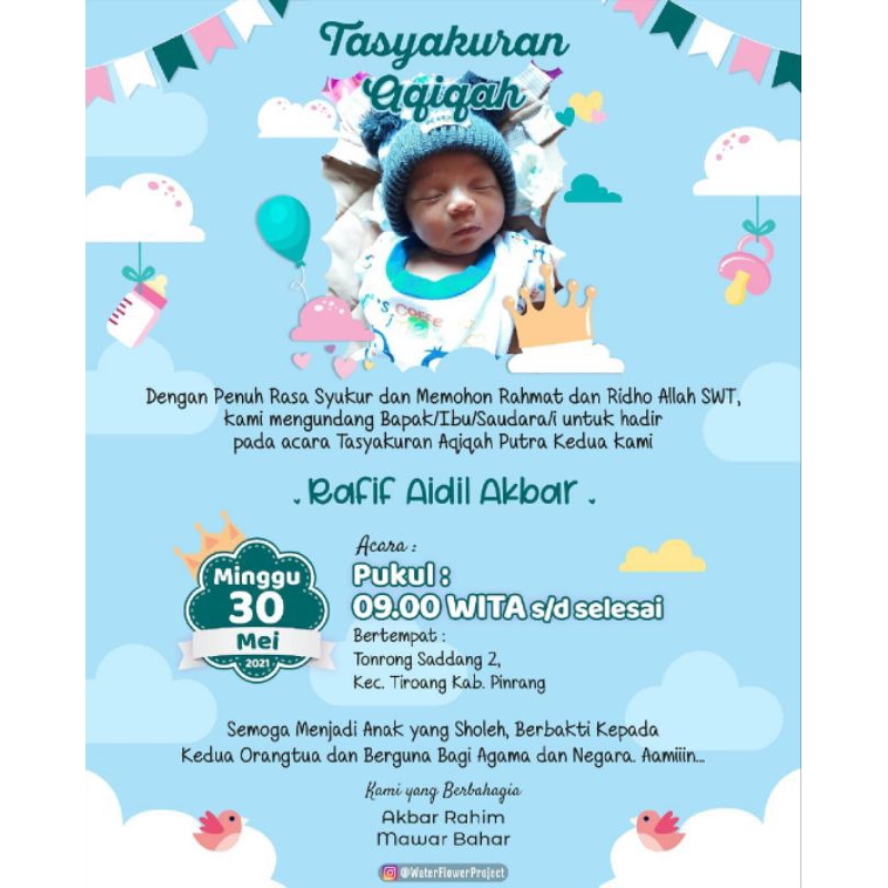 

Undangan Aqiqah Blue Sky