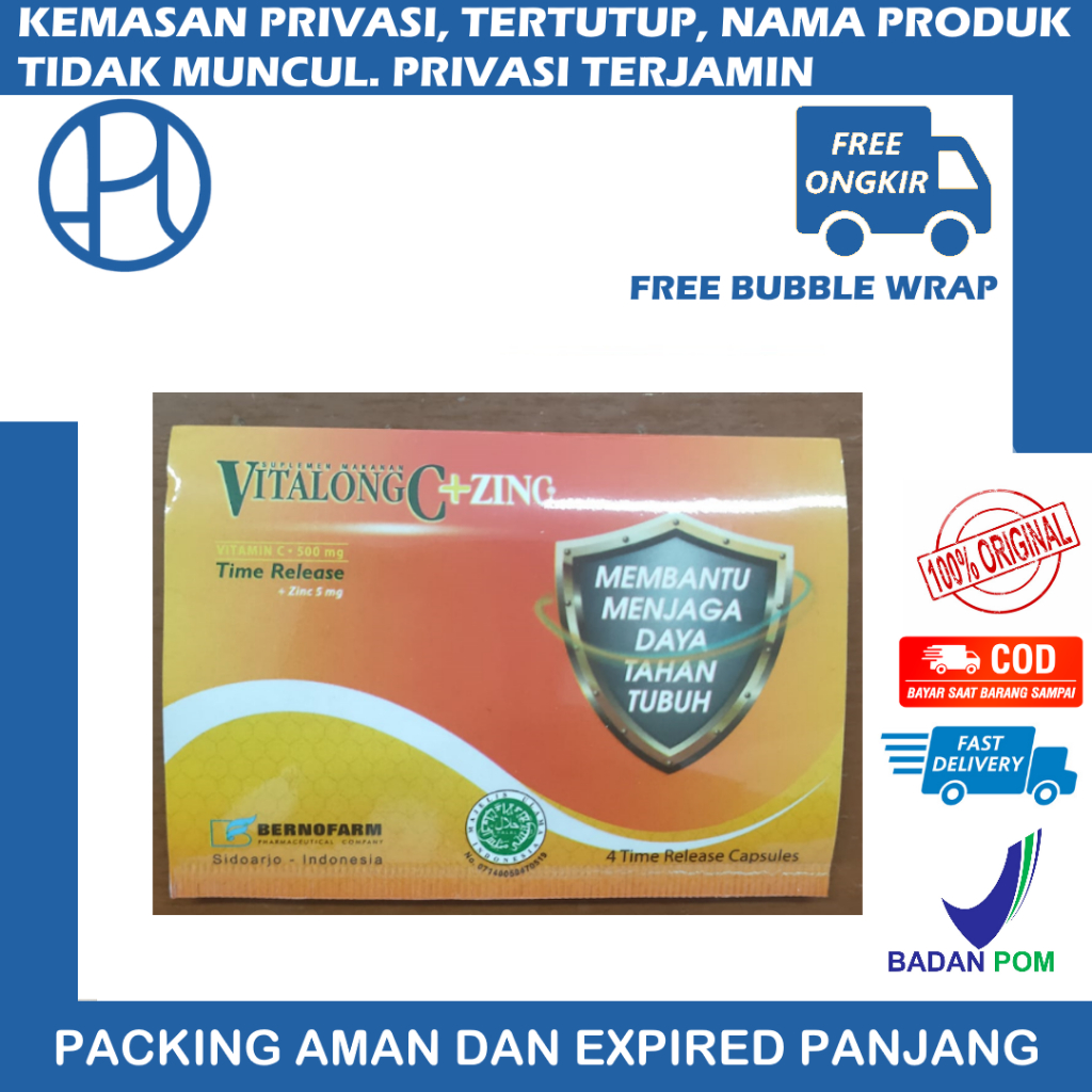 VITALONG C + ZINC STRIP 4 KAPSUL