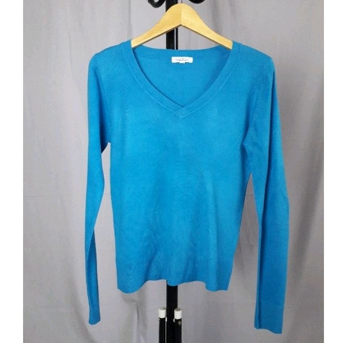 Rope Picnic Atasan Rajut Biru