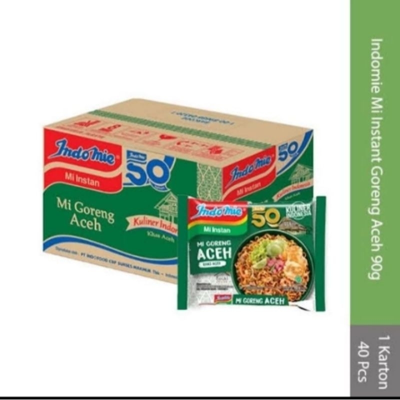 

mie instan Indomie goreng Aceh 1 dus isi 40 Bks