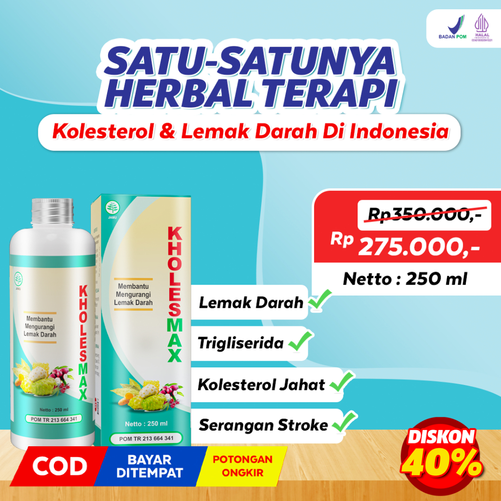 Jamu Herbal Kholesmax Kolesmax Obat Kolesterol Kolestrol Lemak Darah Tinggi Hipertensi Trigliserida